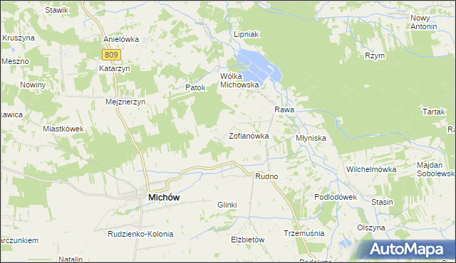 mapa Zofianówka, Zofianówka na mapie Targeo