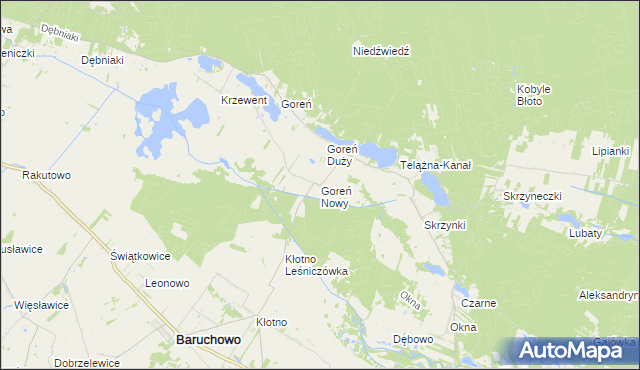 mapa Goreń Nowy, Goreń Nowy na mapie Targeo