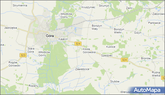 mapa Kłoda Górowska, Kłoda Górowska na mapie Targeo