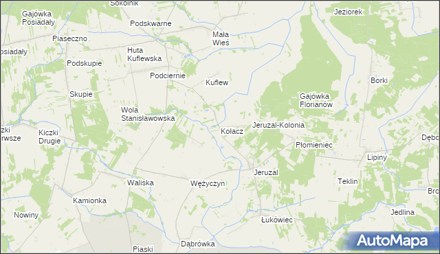 mapa Kołacz gmina Mrozy, Kołacz gmina Mrozy na mapie Targeo