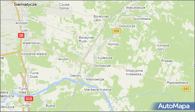 mapa Kudelicze, Kudelicze na mapie Targeo