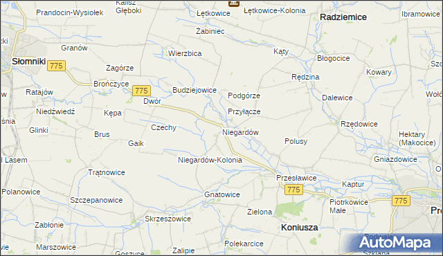 mapa Niegardów, Niegardów na mapie Targeo