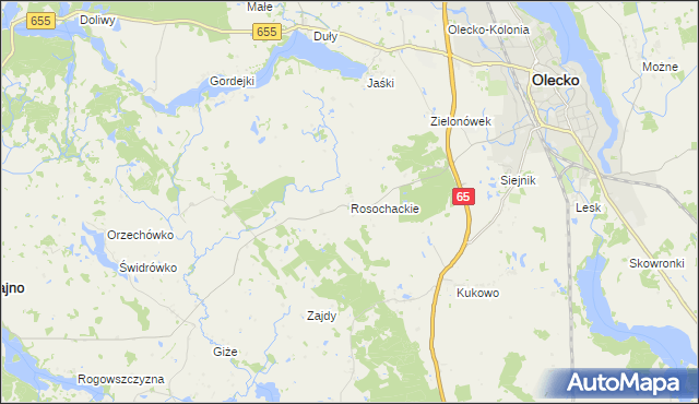 mapa Rosochackie, Rosochackie na mapie Targeo