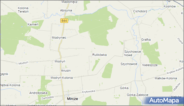 mapa Rulikówka, Rulikówka na mapie Targeo