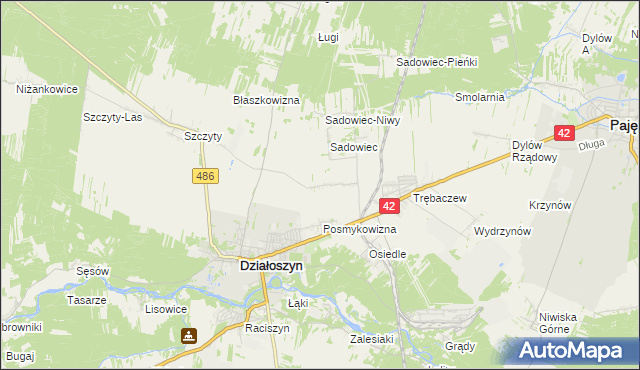 mapa Sadowiec-Wrzosy, Sadowiec-Wrzosy na mapie Targeo