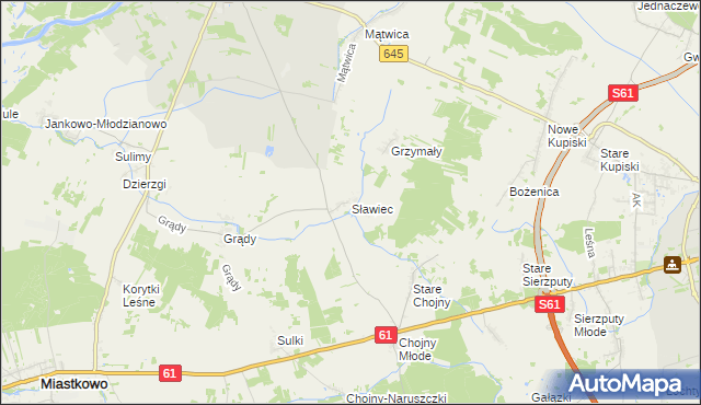 mapa Sławiec, Sławiec na mapie Targeo