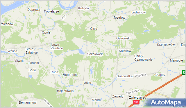 mapa Teodorów gmina Dąbrówka, Teodorów gmina Dąbrówka na mapie Targeo