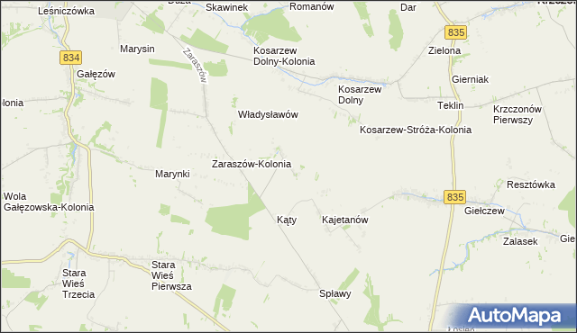 mapa Urszulin gmina Bychawa, Urszulin gmina Bychawa na mapie Targeo