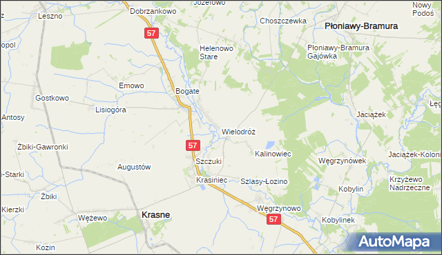 mapa Wielodróż, Wielodróż na mapie Targeo