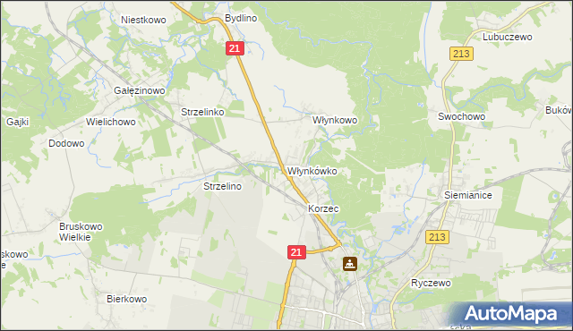 mapa Włynkówko, Włynkówko na mapie Targeo