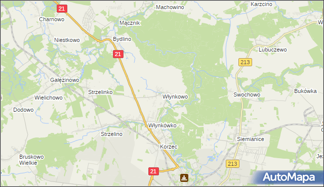 mapa Włynkowo, Włynkowo na mapie Targeo