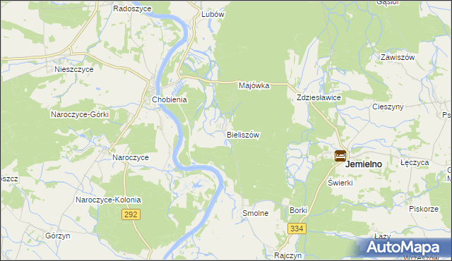 mapa Bieliszów, Bieliszów na mapie Targeo