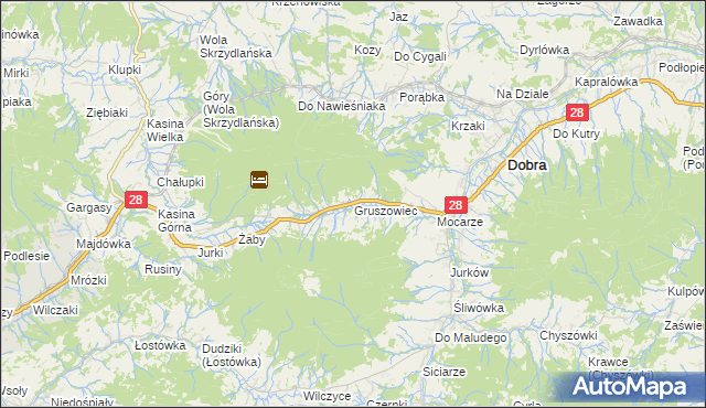 mapa Gruszowiec, Gruszowiec na mapie Targeo