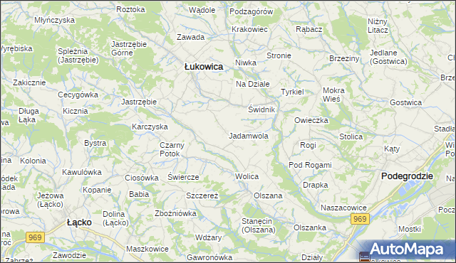 mapa Jadamwola, Jadamwola na mapie Targeo