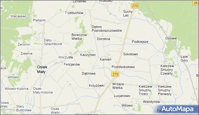 mapa Kamień gmina Koło, Kamień gmina Koło na mapie Targeo