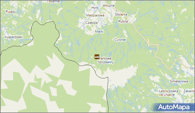 mapa Markowe Szczawiny, Markowe Szczawiny na mapie Targeo