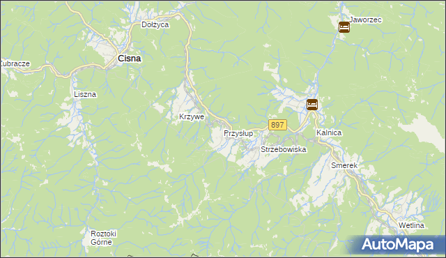 mapa Przysłup, Przysłup na mapie Targeo