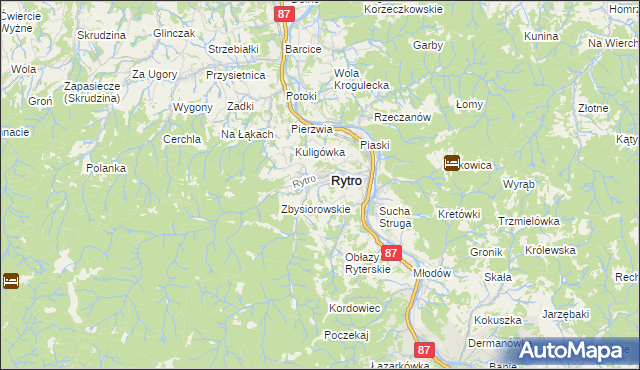 mapa Roztoka Ryterska, Roztoka Ryterska na mapie Targeo