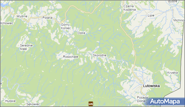 mapa Skorodne, Skorodne na mapie Targeo