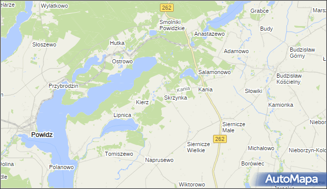 mapa Skrzynka gmina Ostrowite, Skrzynka gmina Ostrowite na mapie Targeo
