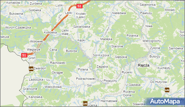 mapa Sól-Kiczora, Sól-Kiczora na mapie Targeo