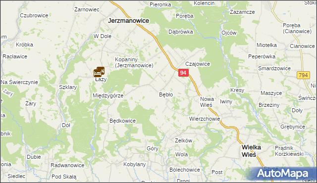 mapa Bębło, Bębło na mapie Targeo