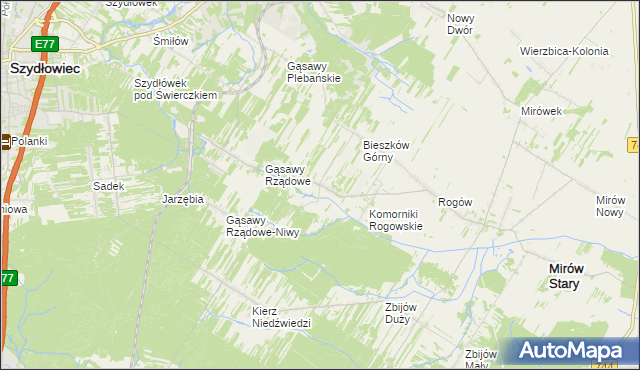 mapa Bieszków Dolny, Bieszków Dolny na mapie Targeo