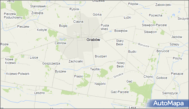 mapa Brudzeń, Brudzeń na mapie Targeo