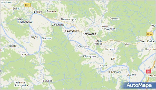 mapa Chyrzyna, Chyrzyna na mapie Targeo