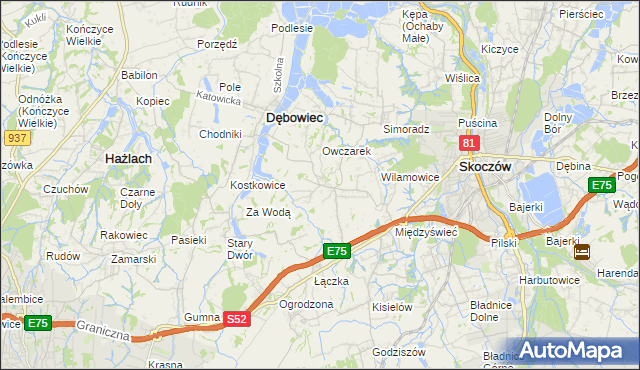 mapa Iskrzyczyn, Iskrzyczyn na mapie Targeo