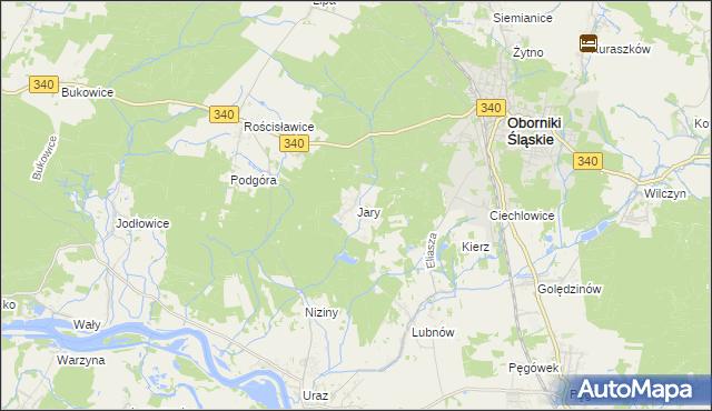 mapa Jary, Jary na mapie Targeo