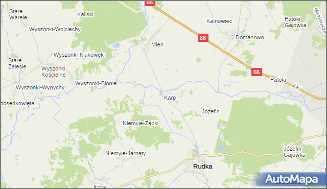 mapa Karp gmina Rudka, Karp gmina Rudka na mapie Targeo