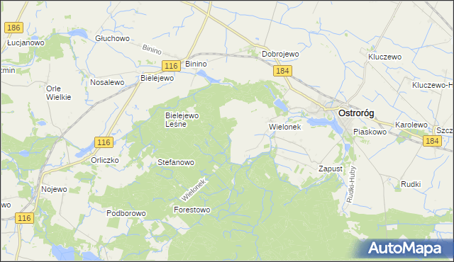 mapa Klemensowo, Klemensowo na mapie Targeo