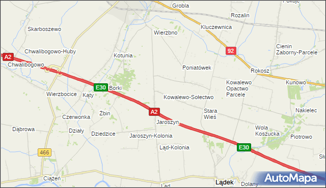 mapa Kowalewo-Sołectwo, Kowalewo-Sołectwo na mapie Targeo