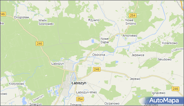 mapa Obórznia, Obórznia na mapie Targeo