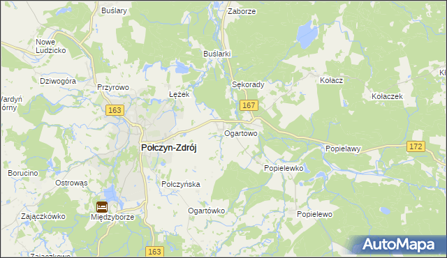 mapa Ogartowo, Ogartowo na mapie Targeo