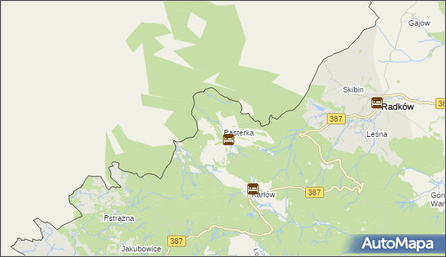 mapa Pasterka, Pasterka na mapie Targeo