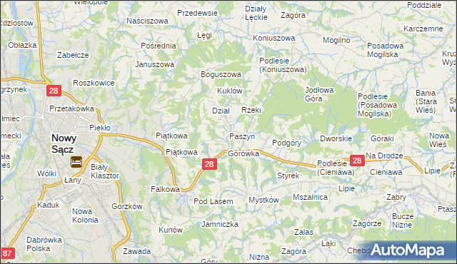 mapa Paszyn, Paszyn na mapie Targeo