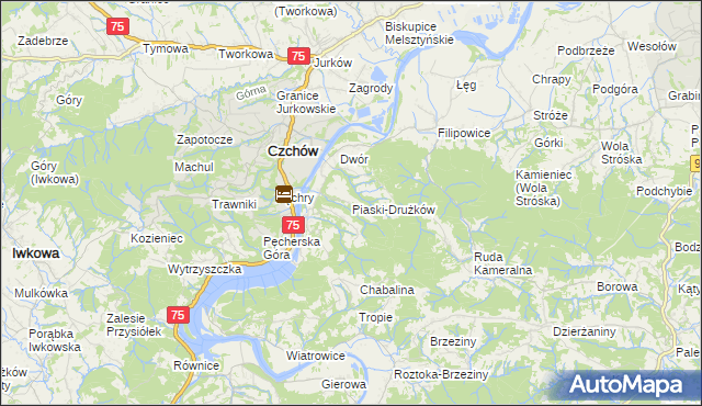 mapa Piaski-Drużków, Piaski-Drużków na mapie Targeo