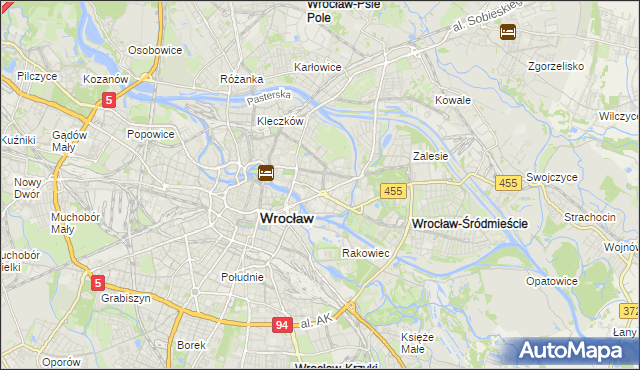 mapa Plac Grunwaldzki, Plac Grunwaldzki na mapie Targeo