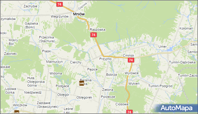 mapa Przyjmo, Przyjmo na mapie Targeo