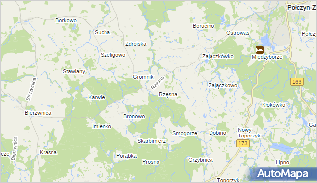 mapa Rzęsna, Rzęsna na mapie Targeo