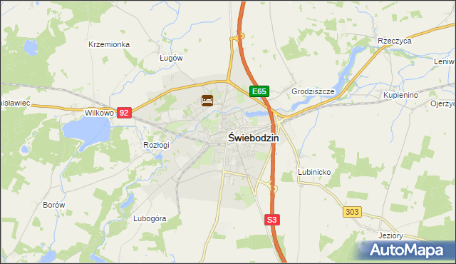 mapa Świebodzin, Świebodzin na mapie Targeo