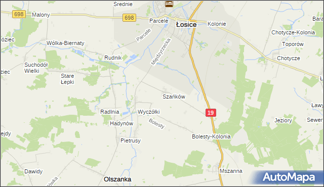 mapa Szańków, Szańków na mapie Targeo