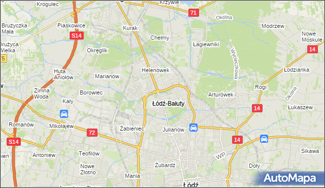 mapa Radogoszcz gmina Łódź, Radogoszcz gmina Łódź na mapie Targeo