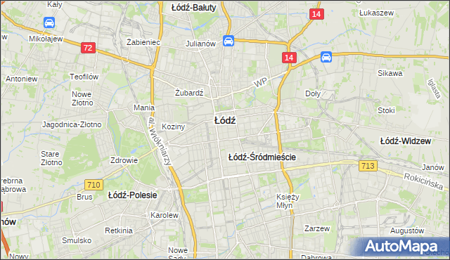mapa Śródmieście gmina Łódź, Śródmieście gmina Łódź na mapie Targeo