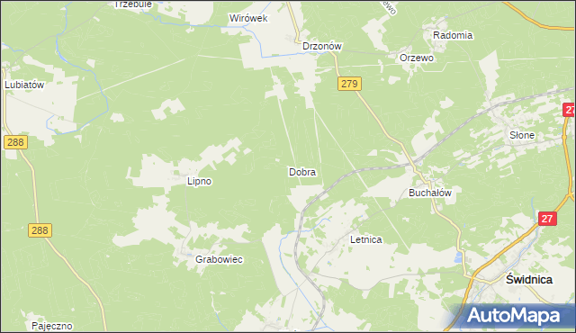 mapa Dobra gmina Świdnica, Dobra gmina Świdnica na mapie Targeo