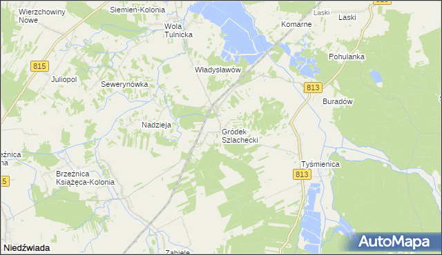 mapa Gródek Szlachecki, Gródek Szlachecki na mapie Targeo