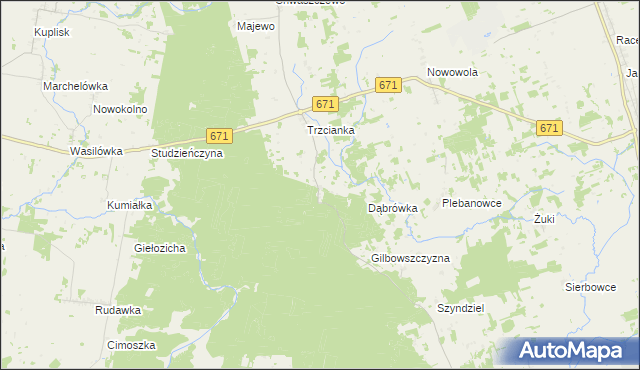 mapa Kładziewo, Kładziewo na mapie Targeo
