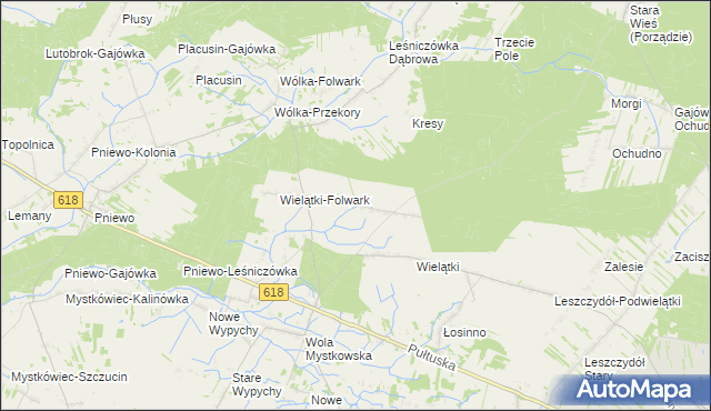 mapa Nowe Wielątki, Nowe Wielątki na mapie Targeo